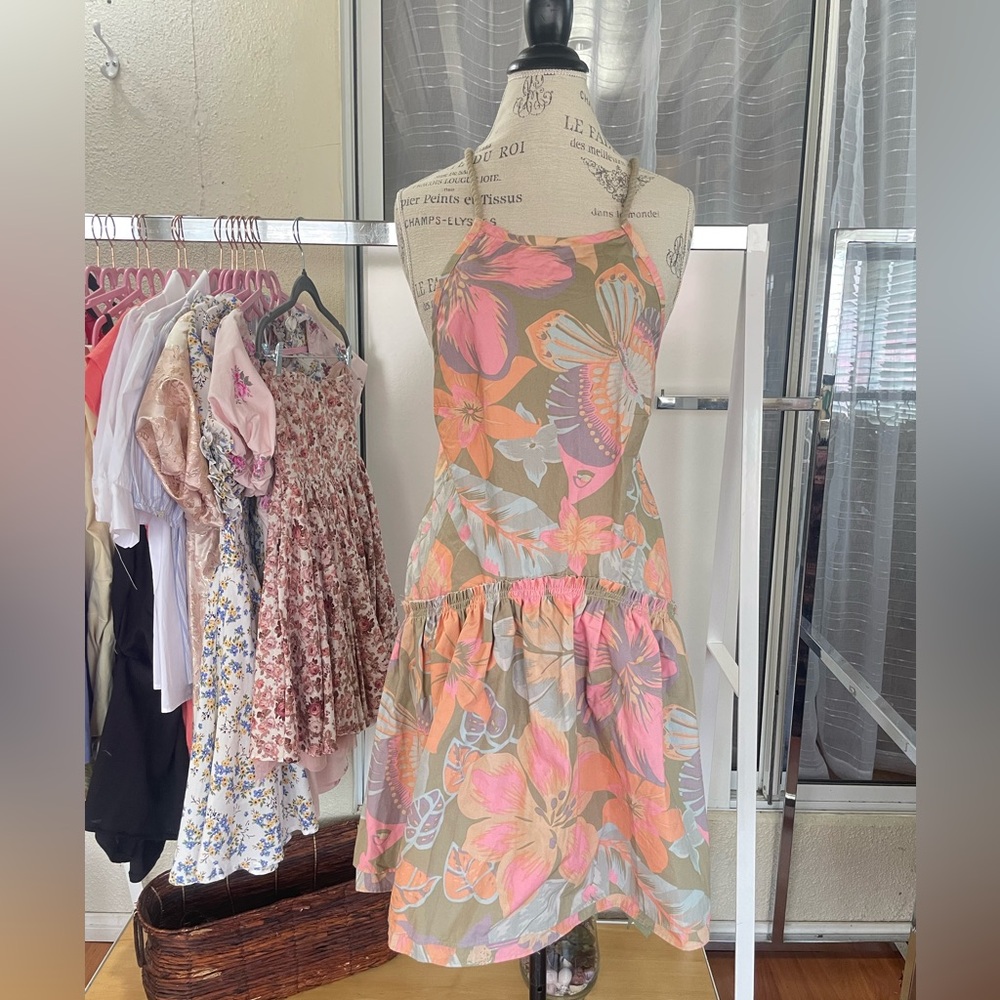Free People Desserted Island Mini Floral Boho Beach Dress Size Small New - Picture 5 of 8